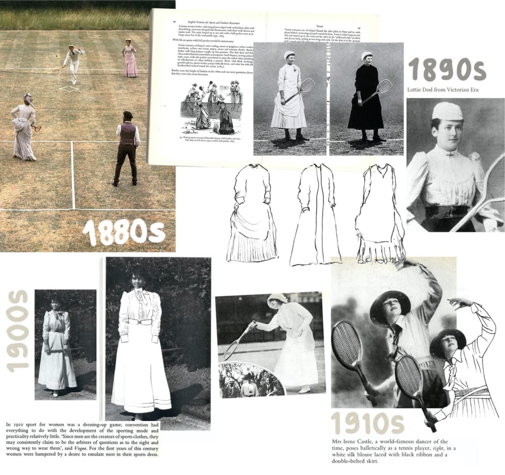 Sketches of tennis wear