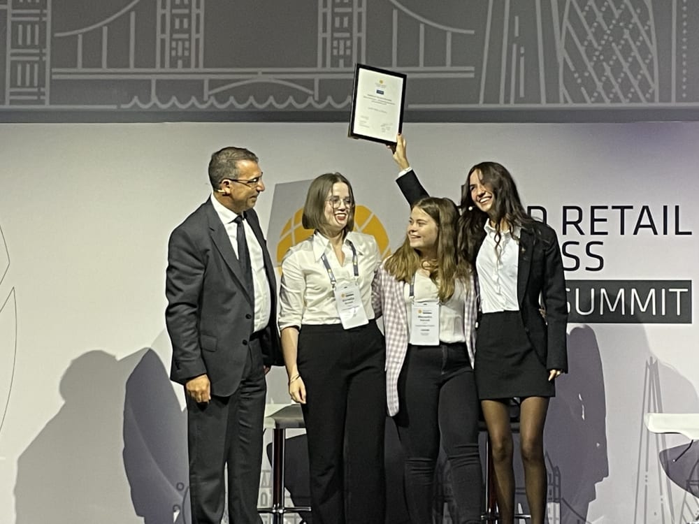 Students receiving award