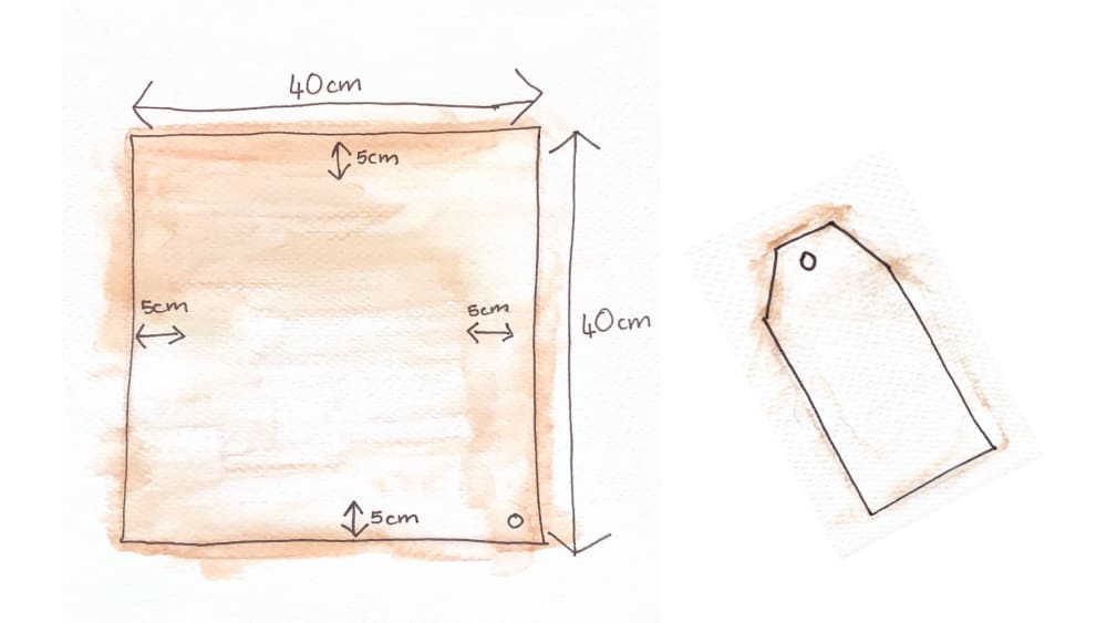 an illustration of a square with measurements around it