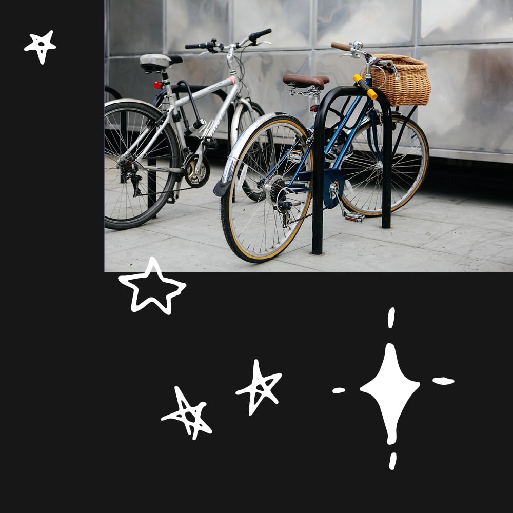 Bicycles in London street