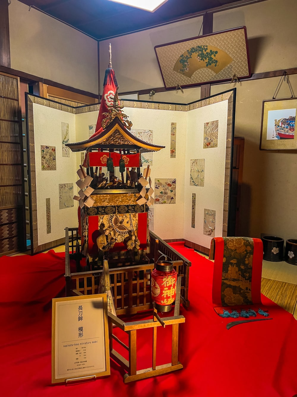 a display of Japanese antiques