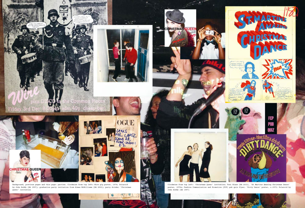 Page spread from book with composite fashion images