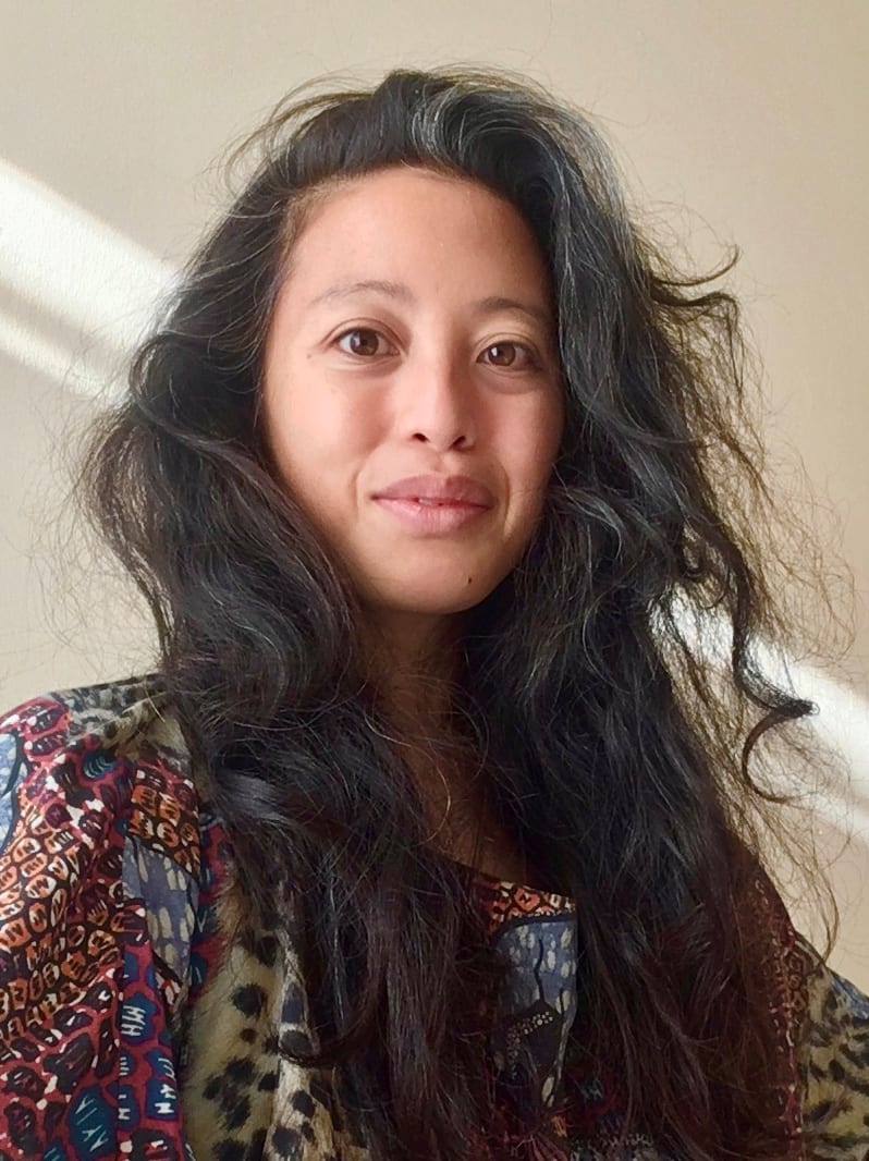 Woman looking into camera