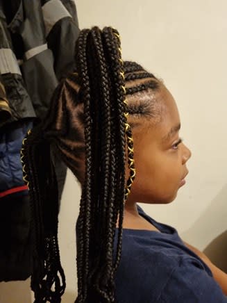 Image of a young girl with braids in her hair