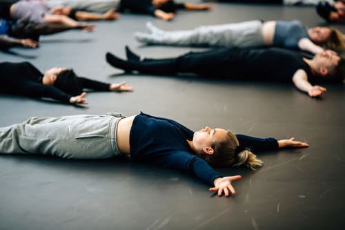 Lauren Derry performing in the studio
