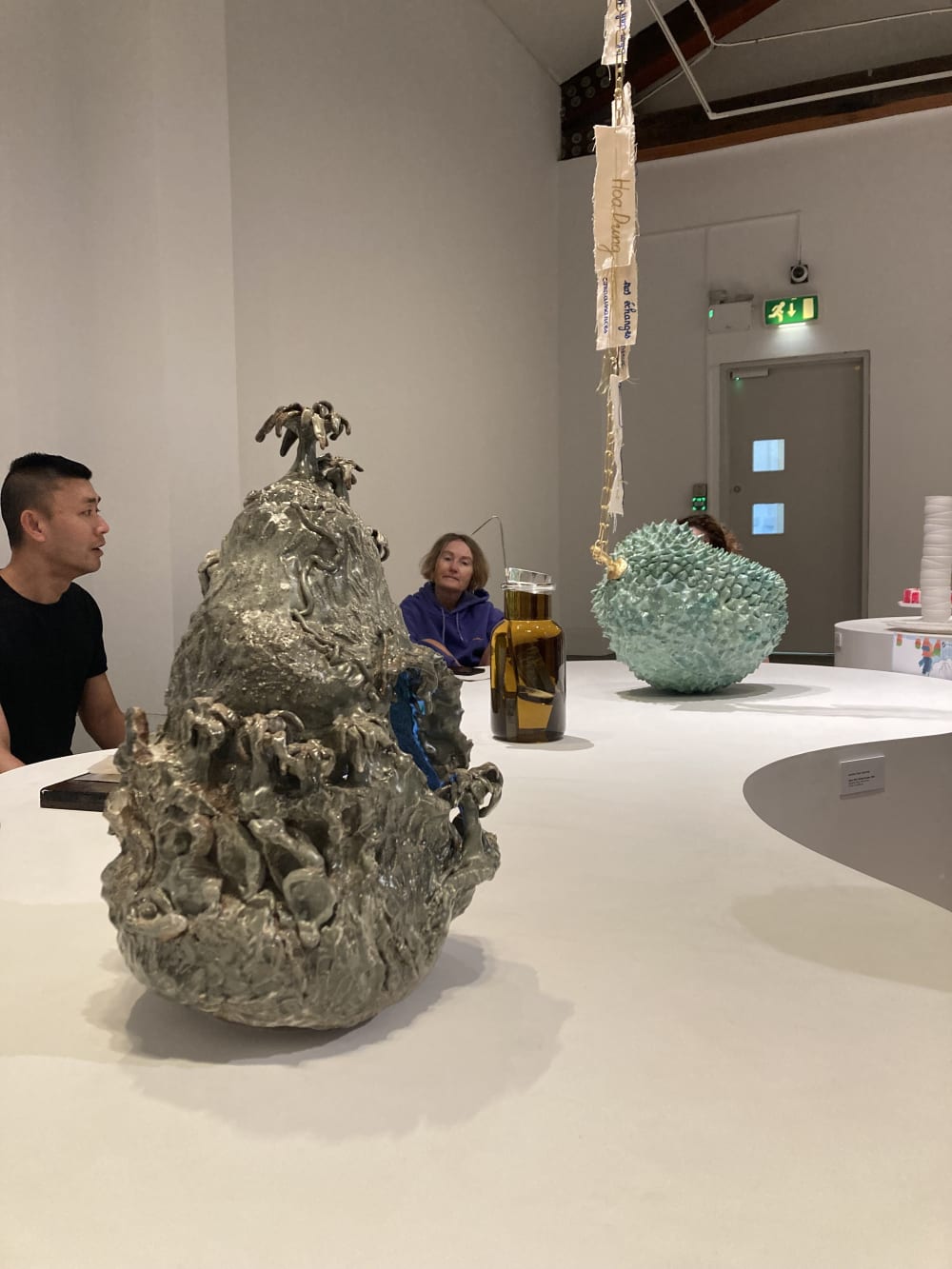 Tabletop artwork in exhibition