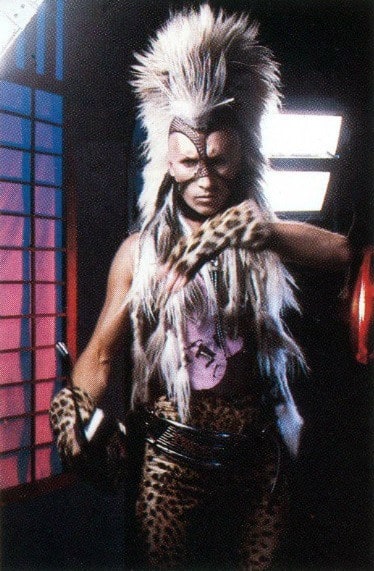 Man wearing a leopard print outfit