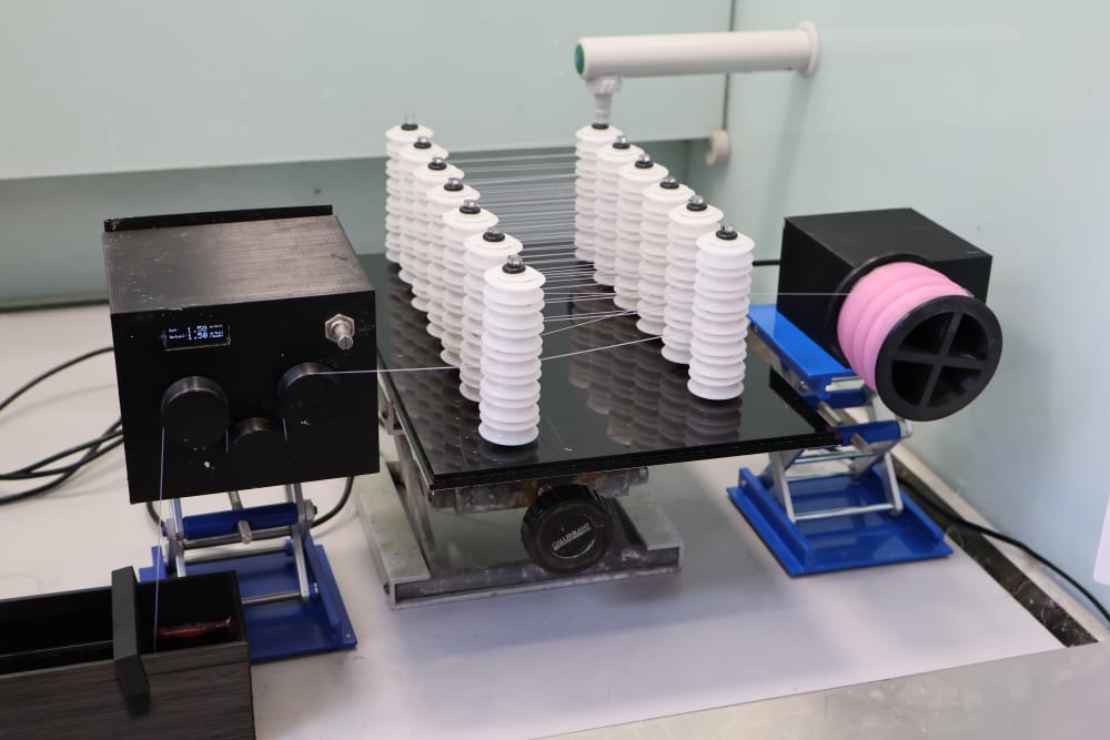 A large machine with multiple spools