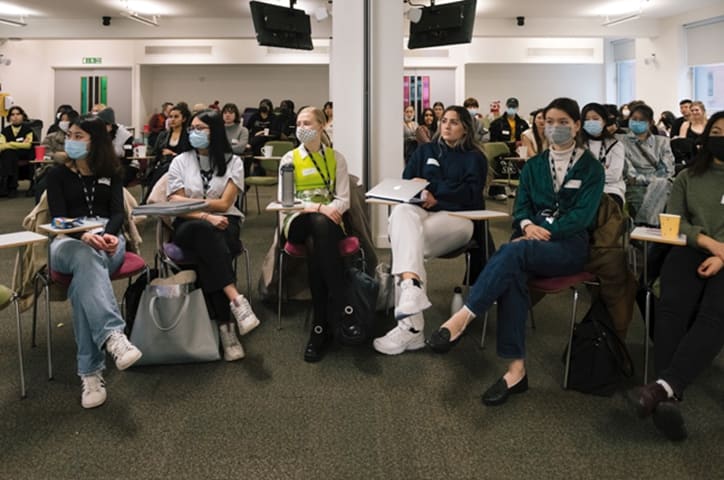 Students sitting in classroom 