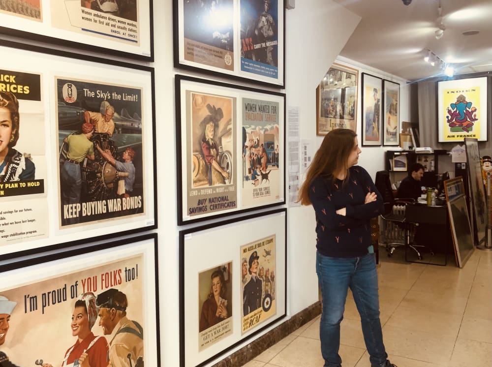 students at the Women at War exhibition