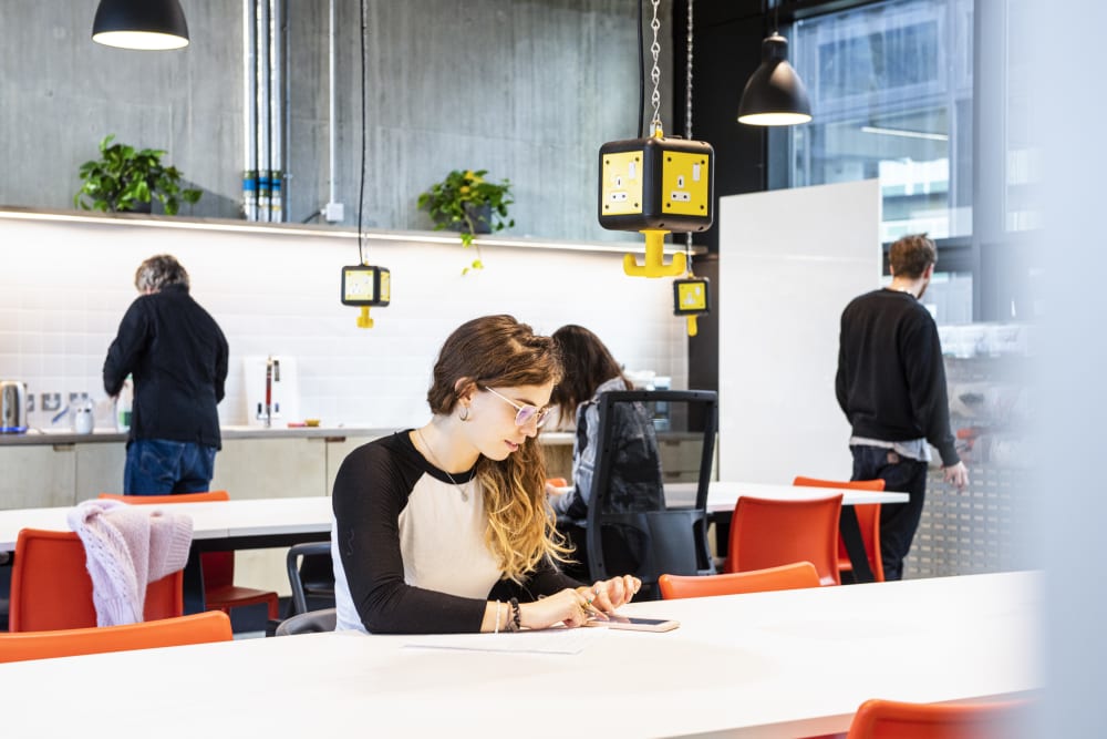 Students working in studio