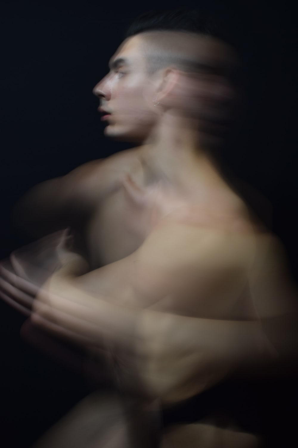 Moving image shot of male