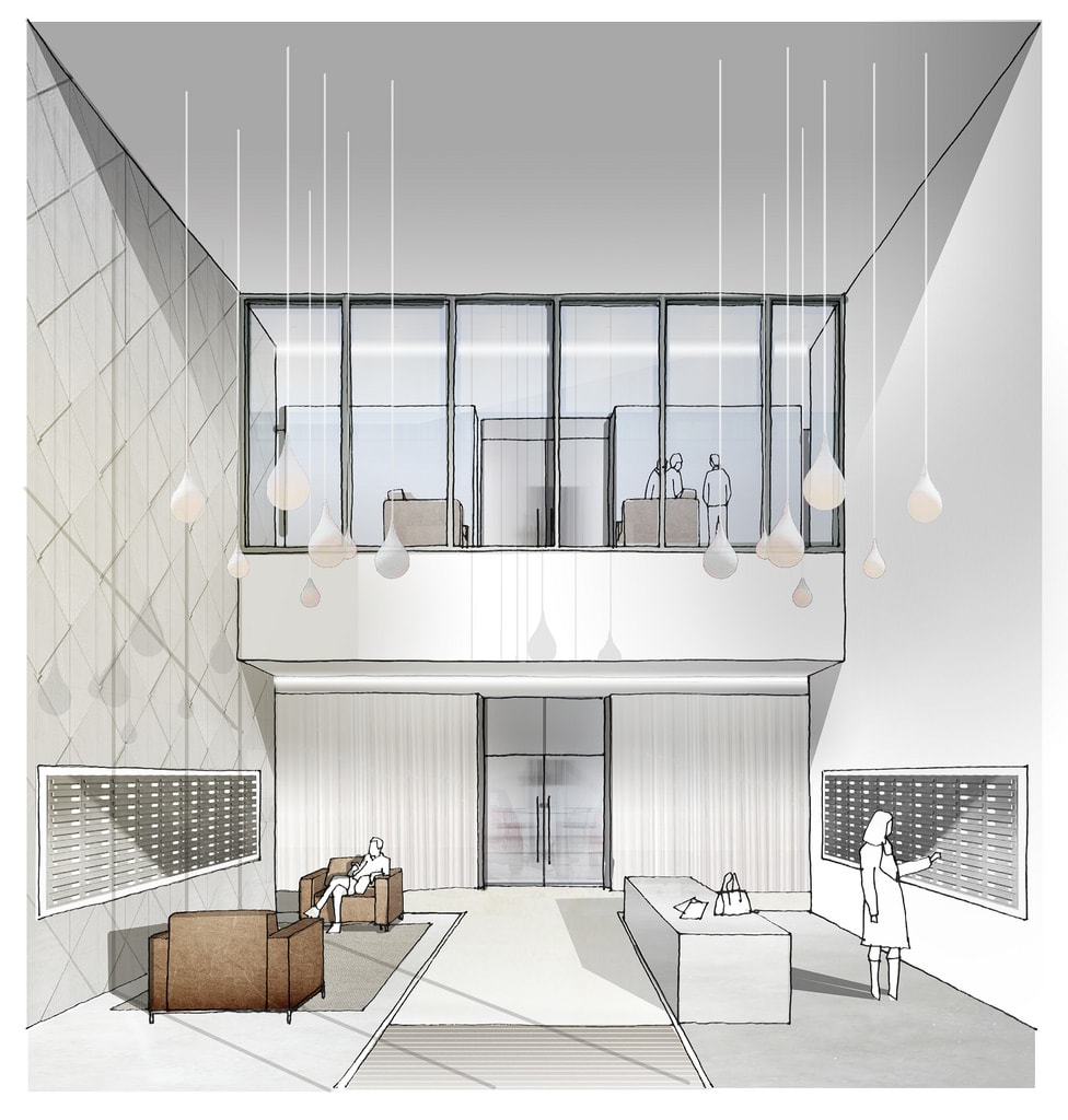 Architectural interior drawing
