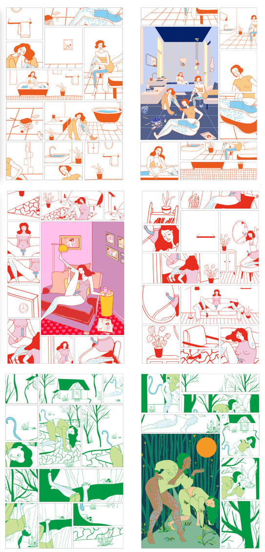 graphic novel strips on womens leg hairs