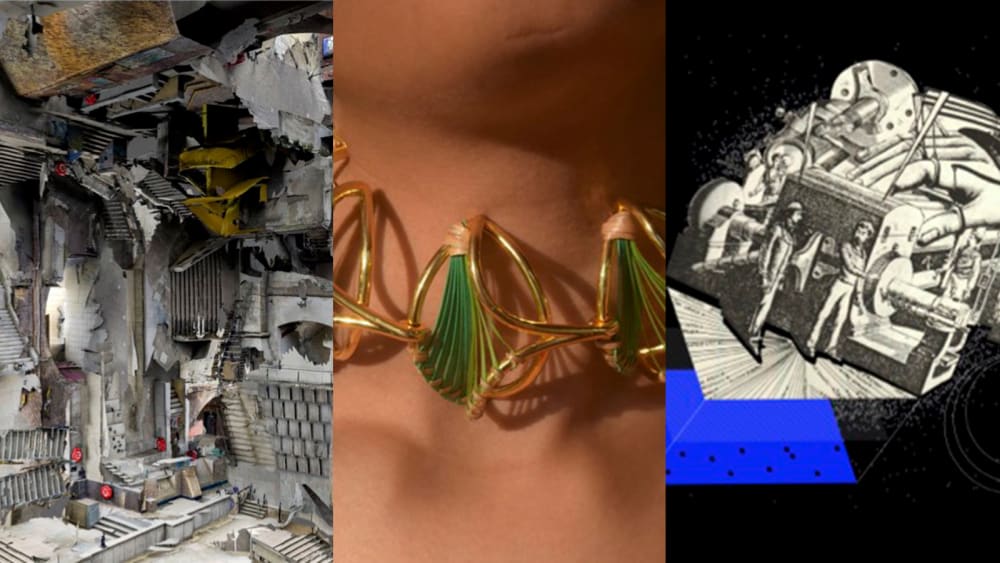 3 images of artwork featured in Postgrad Selects exhibition