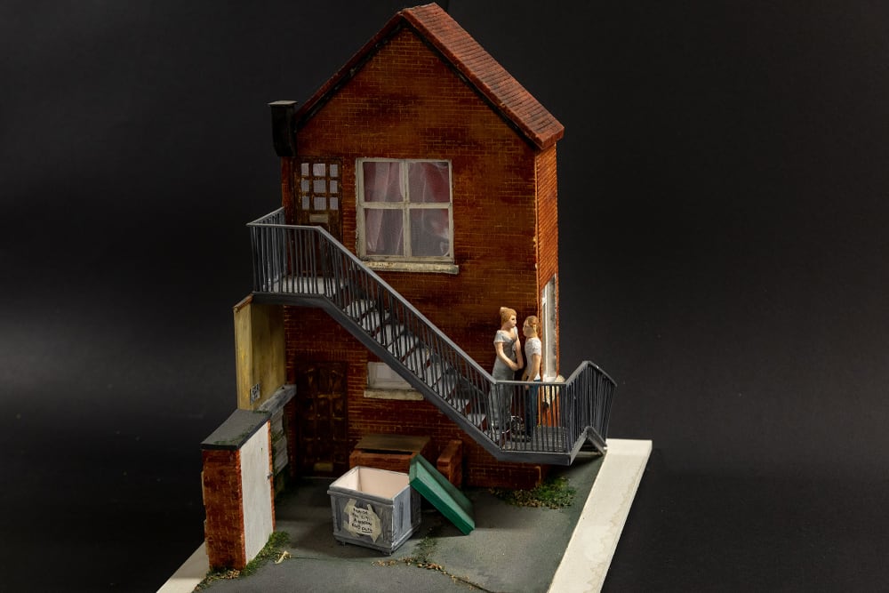 A scale model of a house