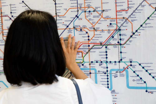 Braille tube map by Ziyue Wang