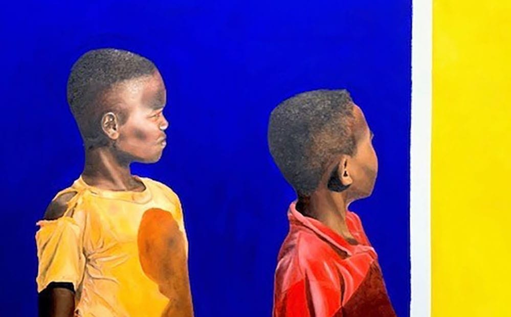 Painting of 2 boys