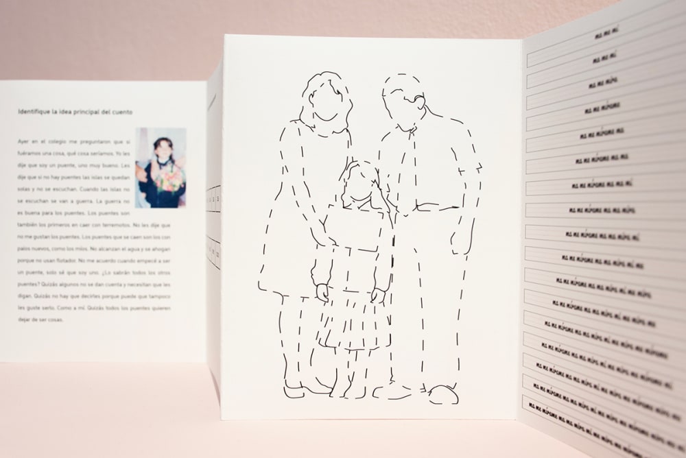 The interior of a book.