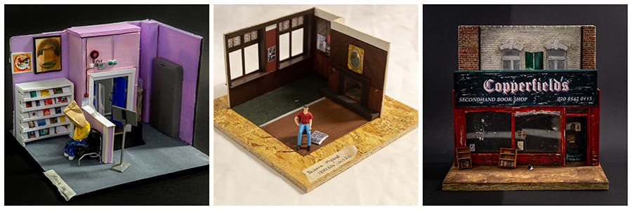 Three small model box set designs.