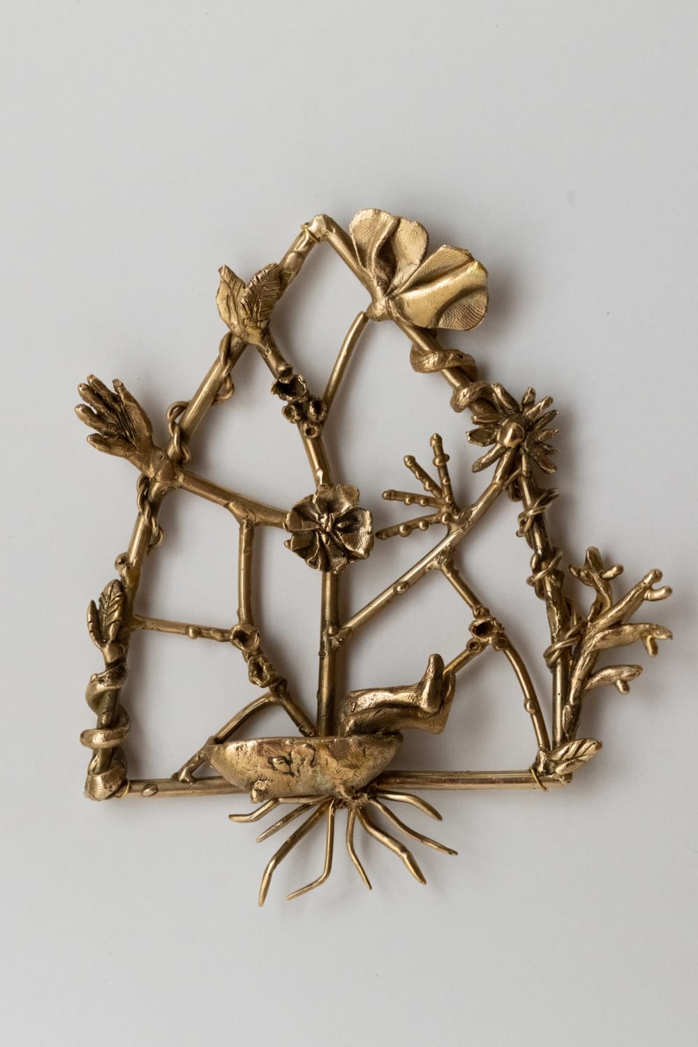 Metal embellished arch artwork created by BA Sculpture student, Phoebe Kaniewska