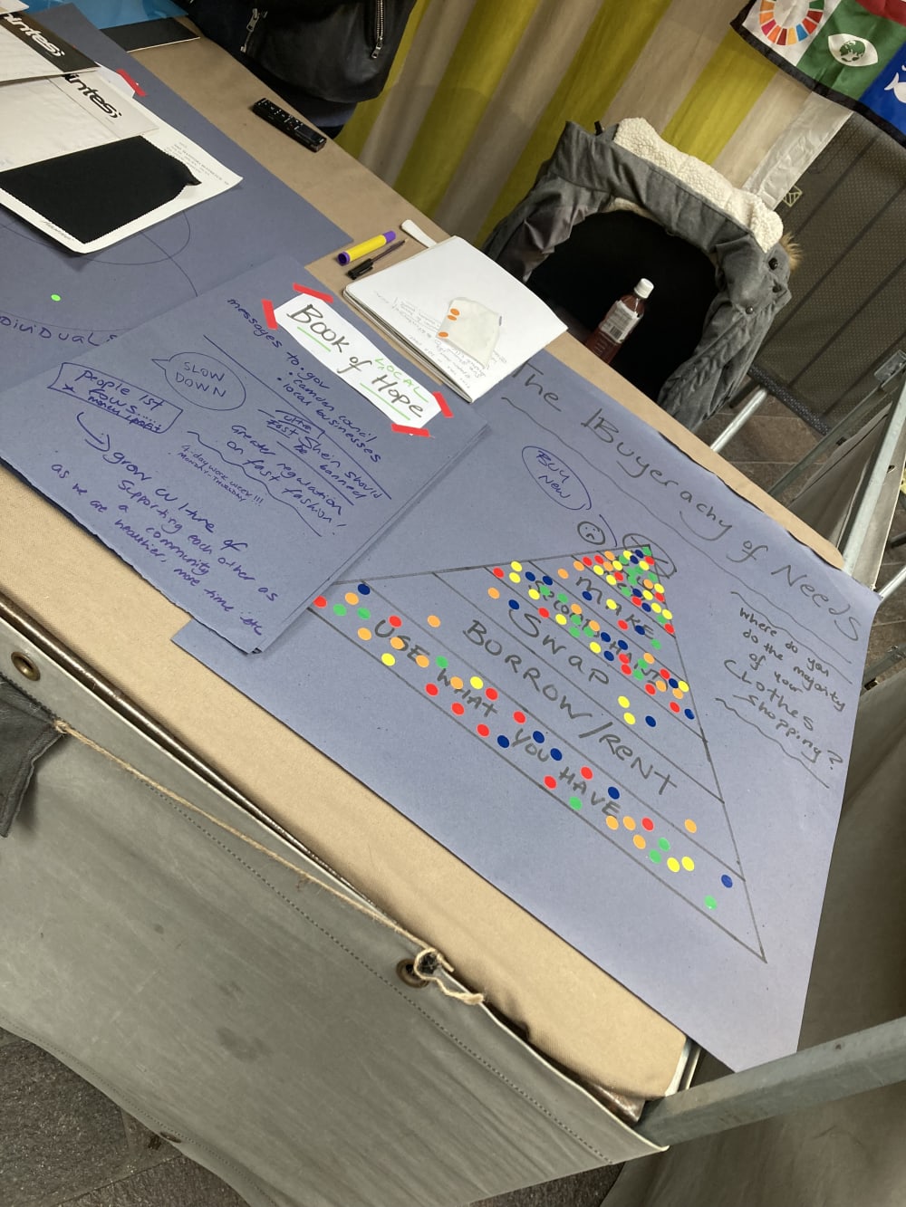 Public engagement piece on the stalls