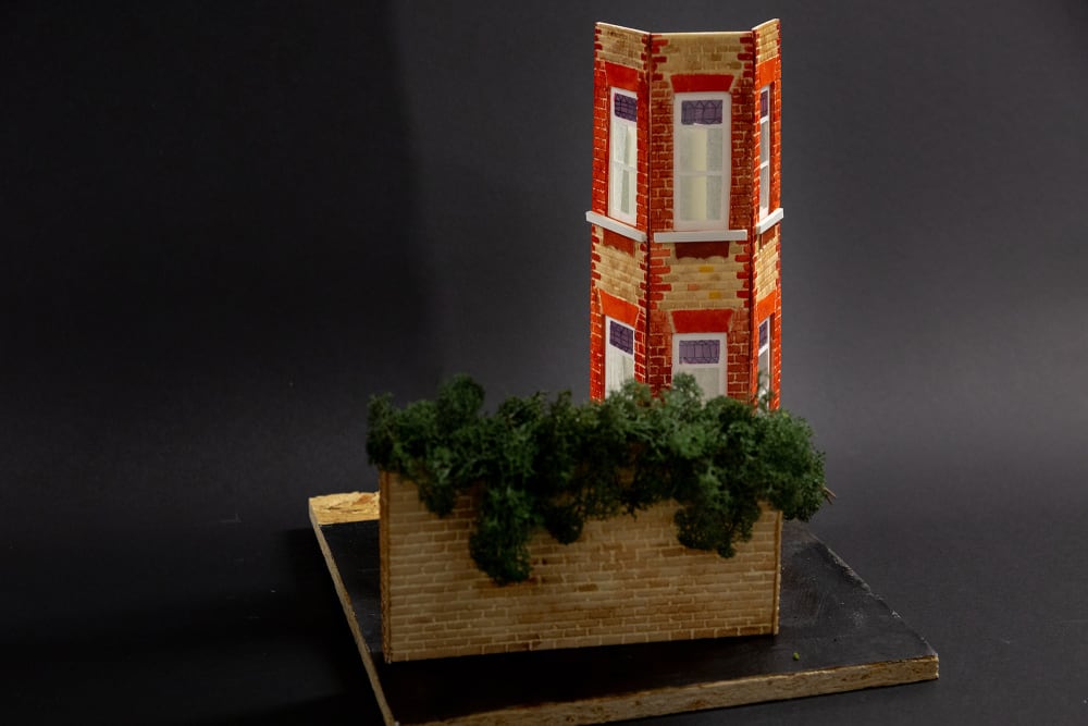 A scale model of a house