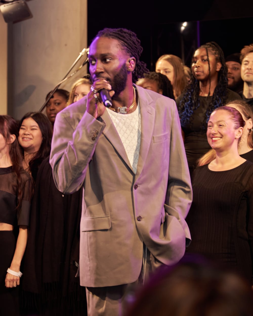 Kojey radical performing on stage