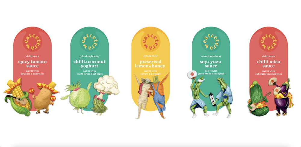 Concept art for the Eatcetera branding.