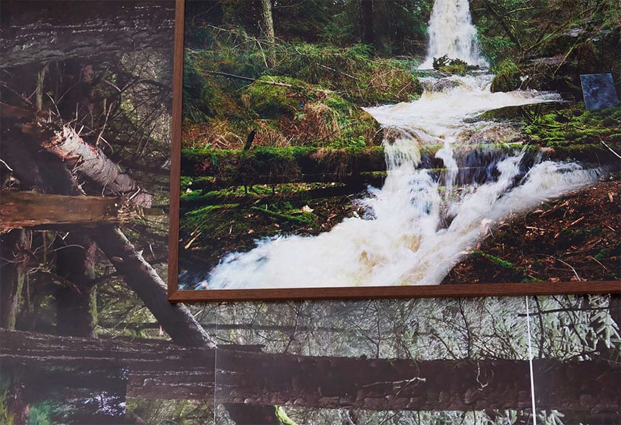 A photograph of a waterfall