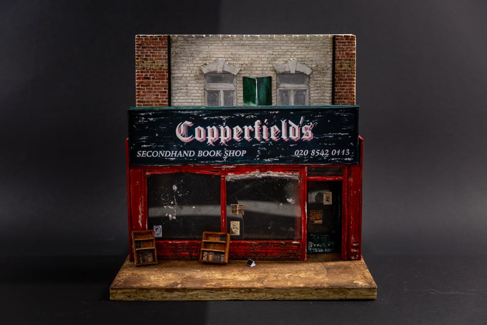A scale model of a book store
