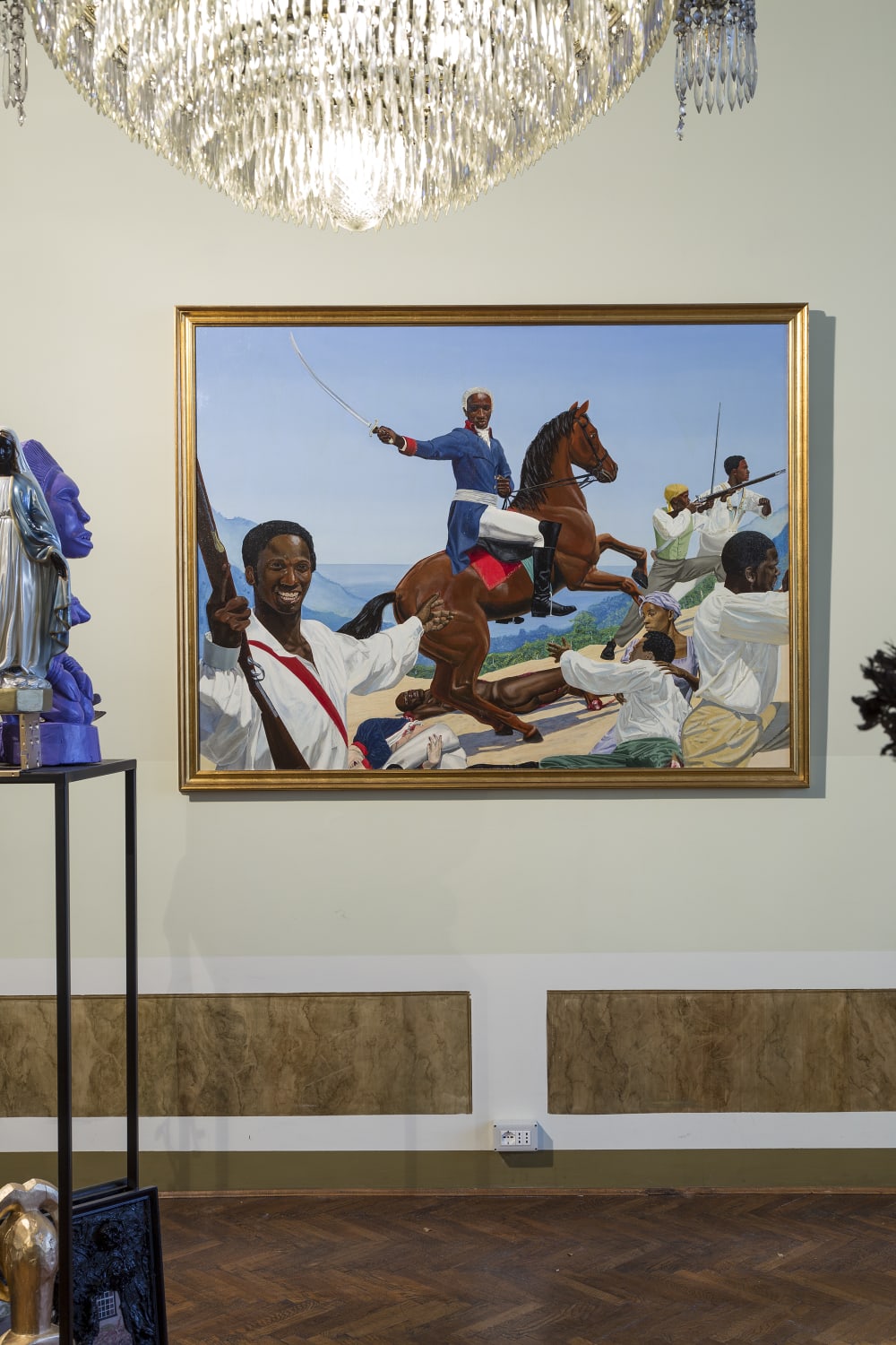 Kimathi Donkor, Toussaint L’Ouverture at Bedourett, 2004 on display at the Diaspora Pavilion at Venice Biennale 2017.