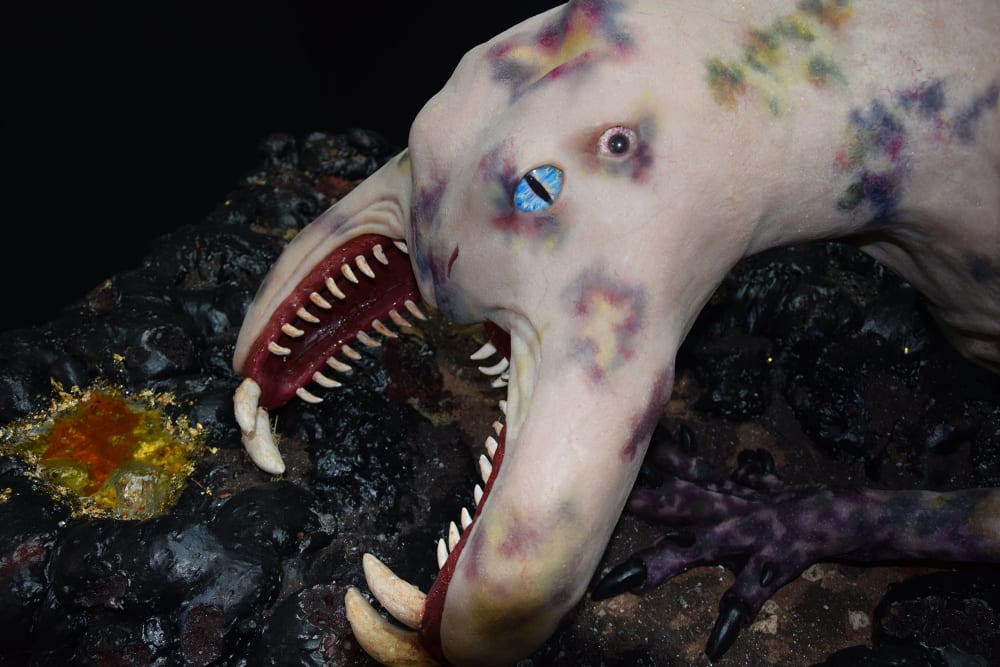 Close up of Jessica Merritt's model