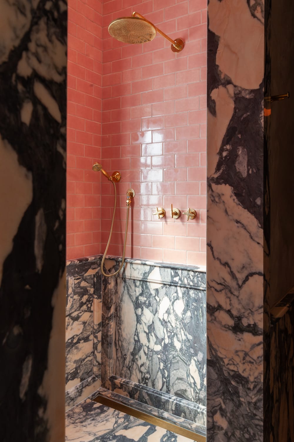 picture of a pink marble bathroom