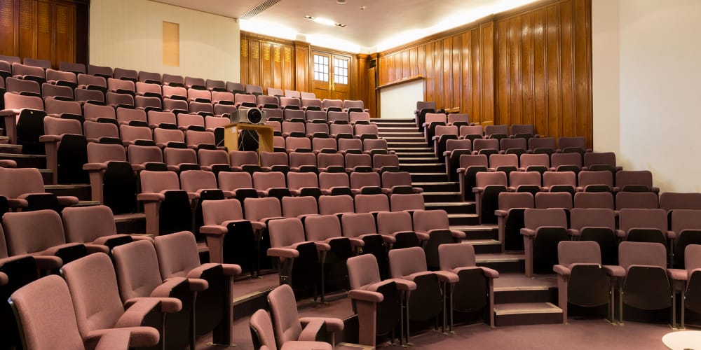 Chelsea College of Arts lecture theatre.