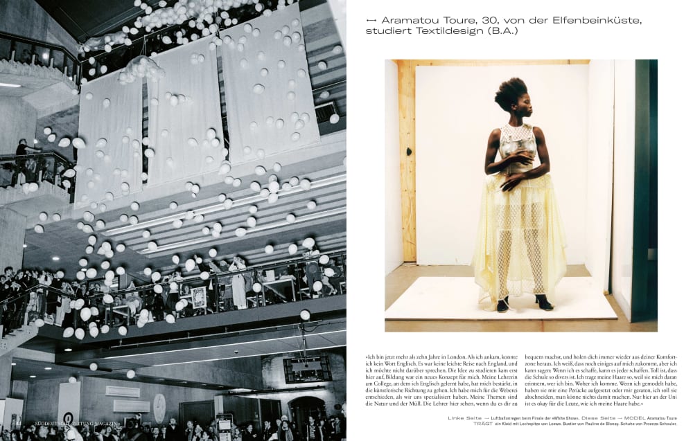 Interior spread of magazine