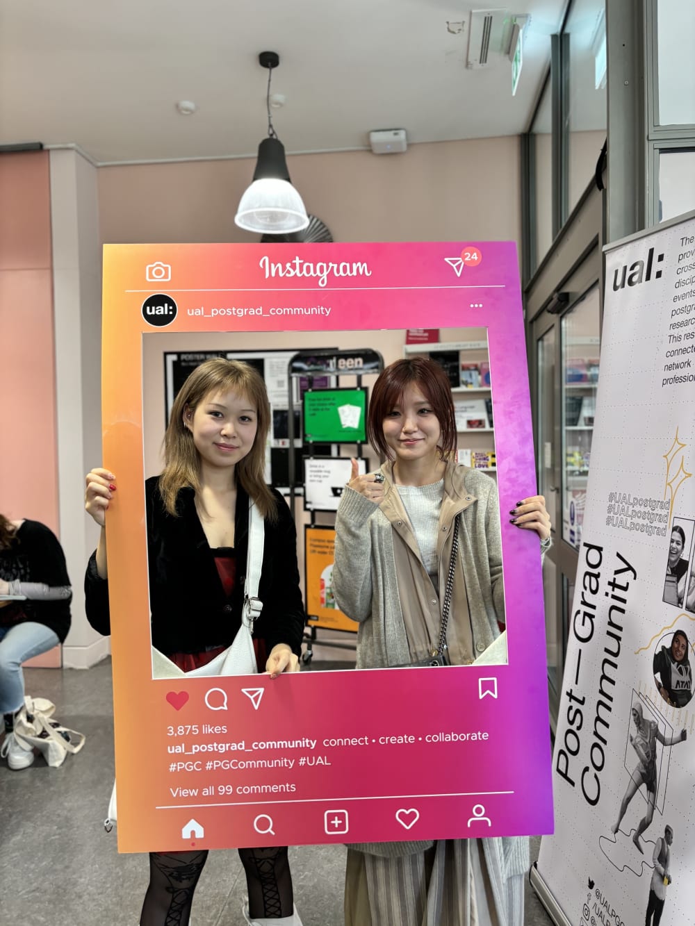 students posing for a photo at an event