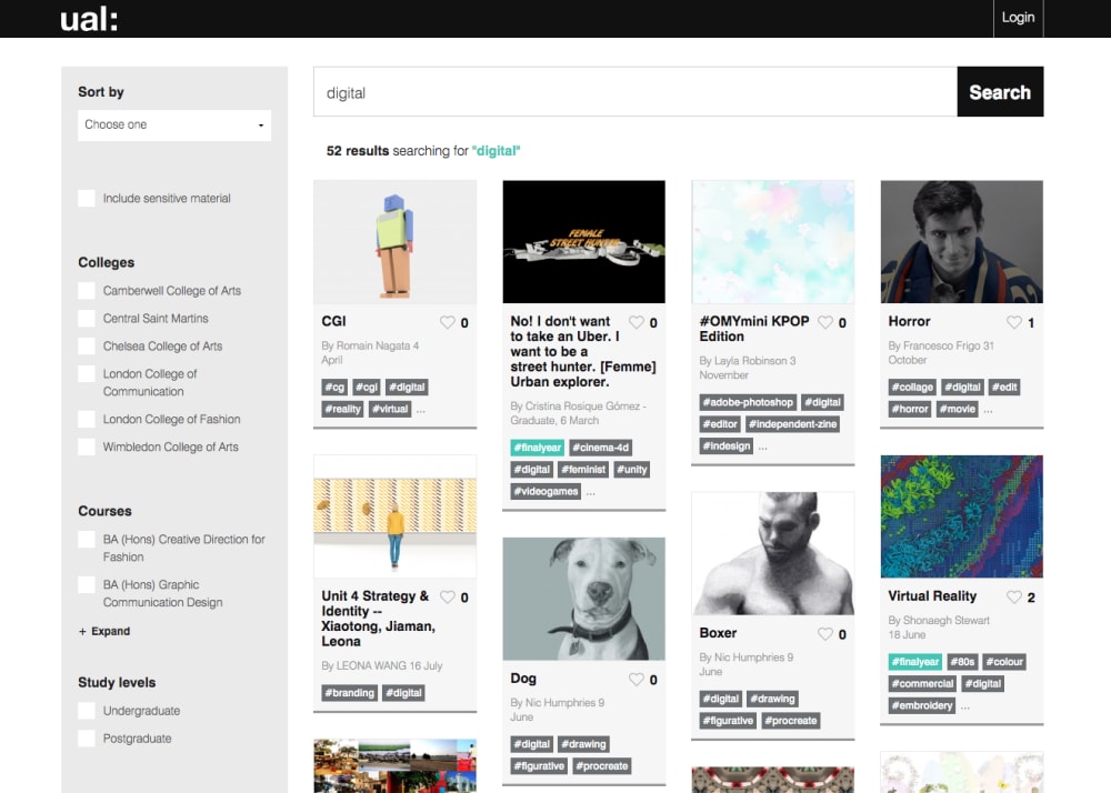 portfolio projects listing