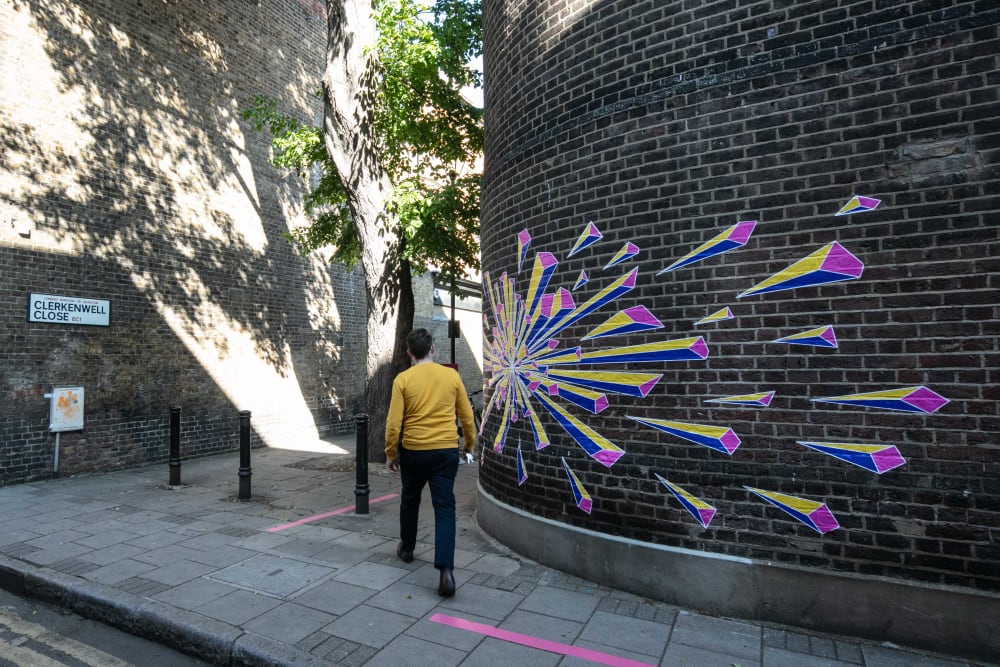 chelsea college of arts ba graphic design communication's Natasha Lopez's explosive graphics at the house of detention © sophie mutevelian