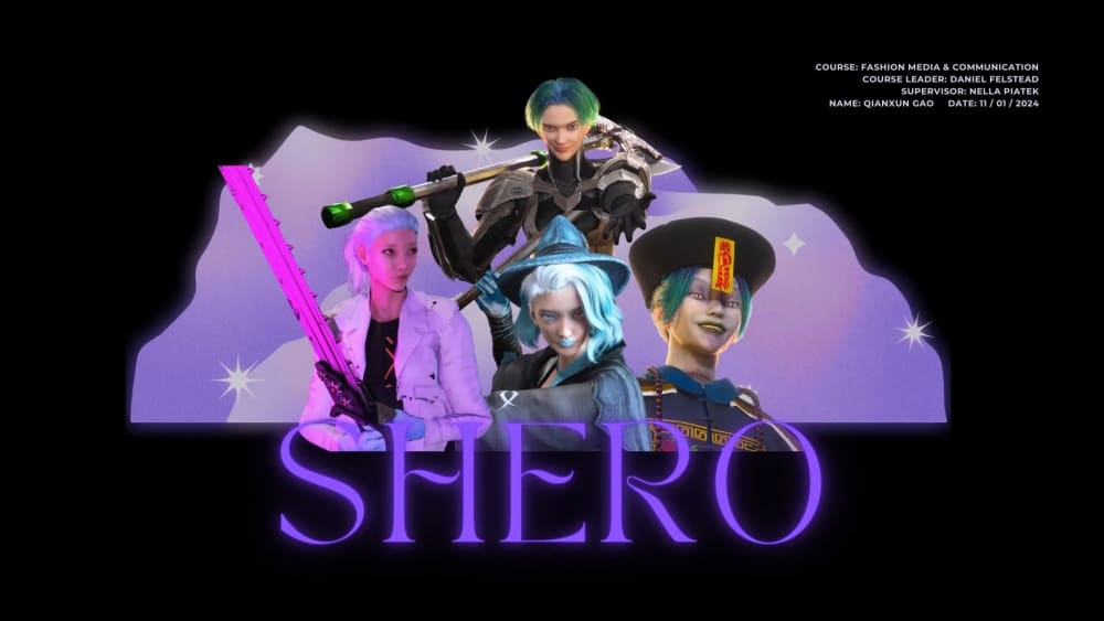 female game characters holding props