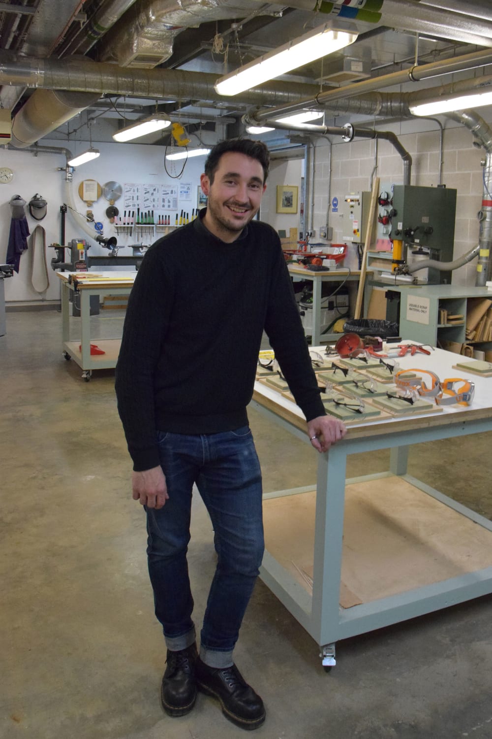 Chelsea College of Arts Technician Richard Barton in 3d workshops