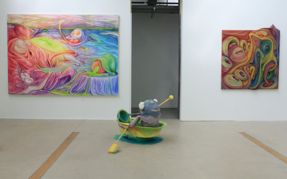 Xiuching's work mounted on the wall