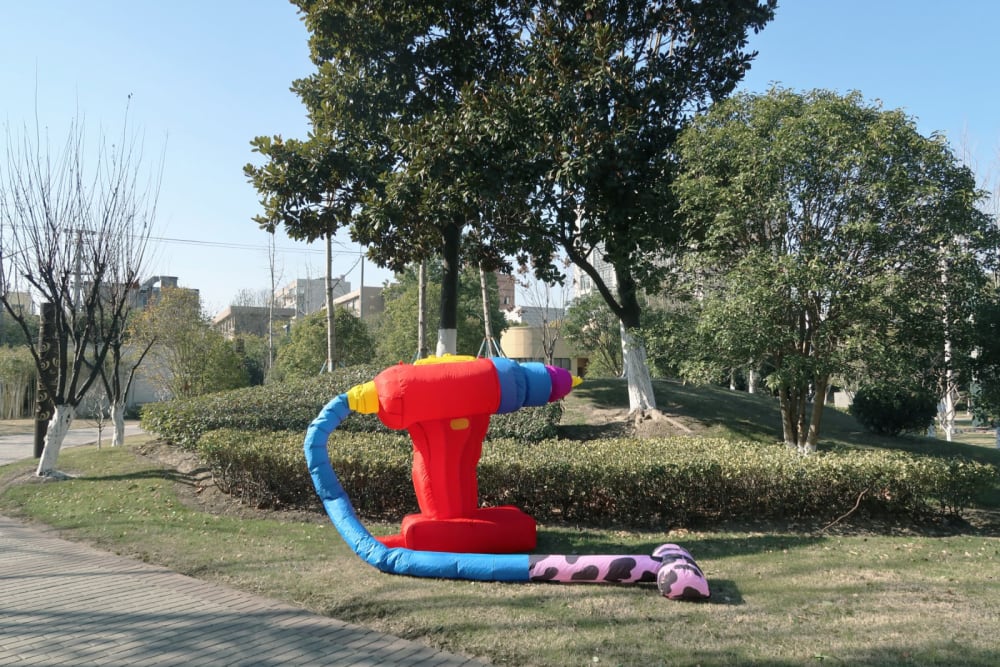 A rendering of an inflatable toy.