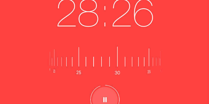 Screenshot of the Focus Keeper timer app