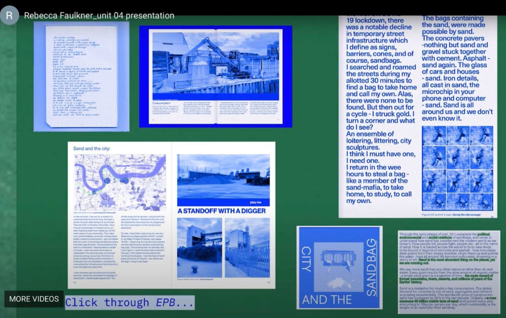 architectural drawings and text