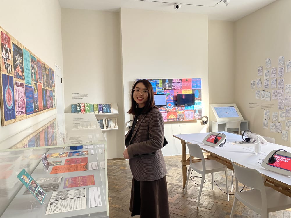 A postgrad looking at work on display at South London Gallery