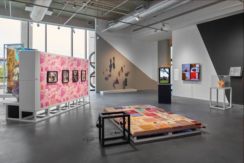 View of an exhibition at the London College of Fashion