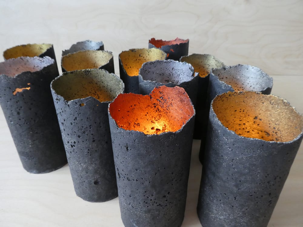 Black candle holders