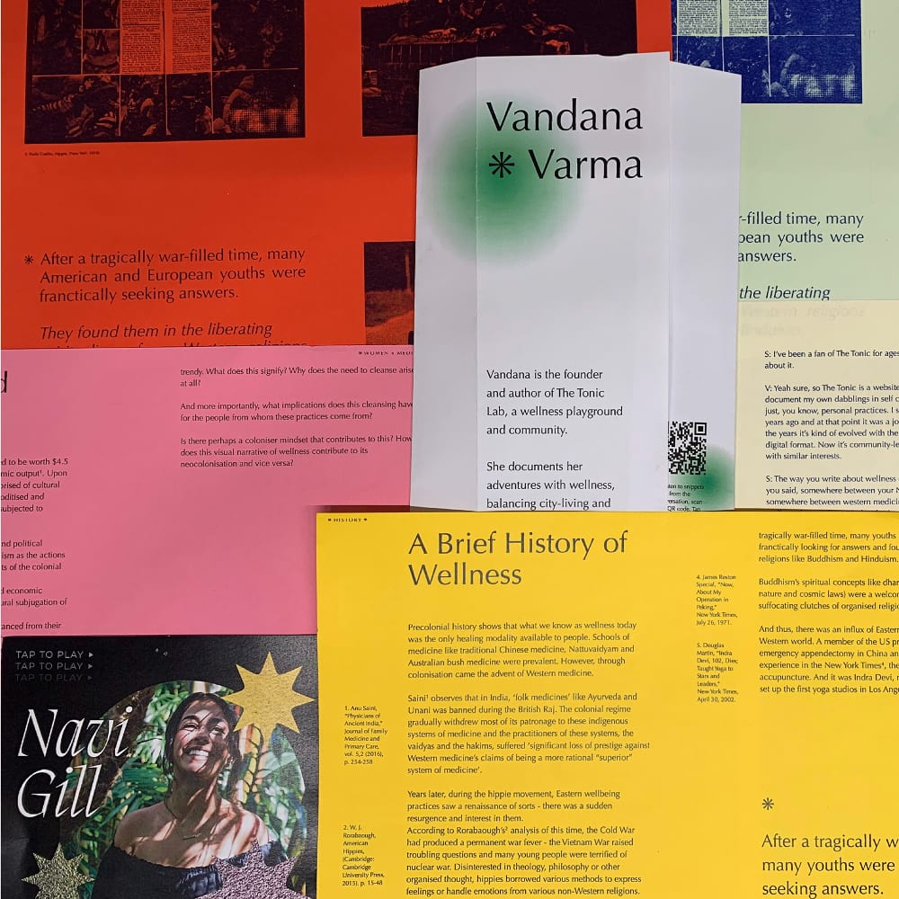 A collage of test prints