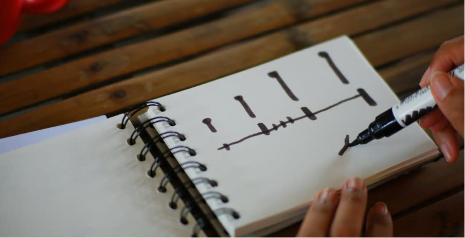 a sketchpad open with a black line drawing